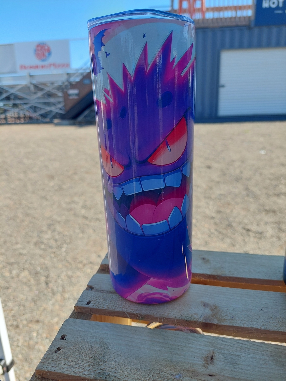 Home Art Purple Ghost Character Decorative Tumbler